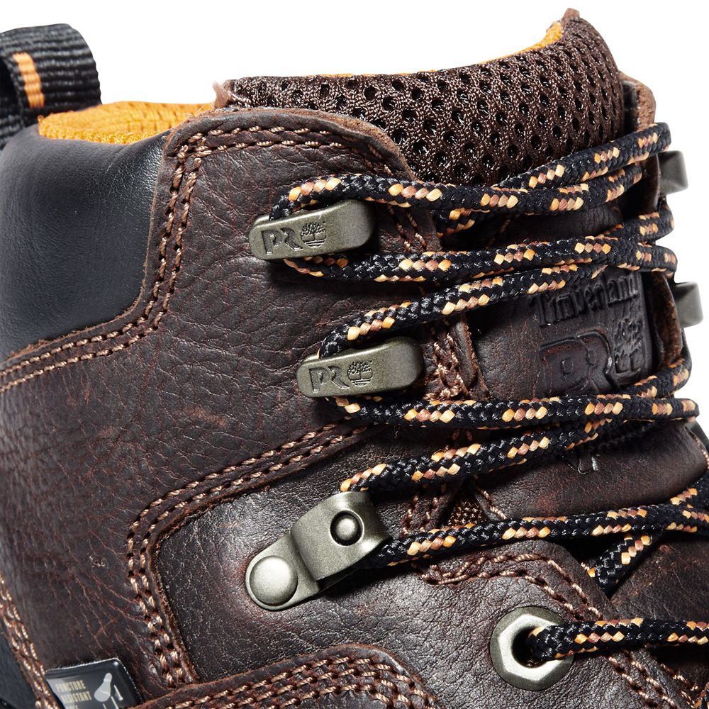 Botas de Trabajo Masculino - Timberland Pro® Endurance 6\" Steel Toe - QRNAE4530 - Marrom Escuro